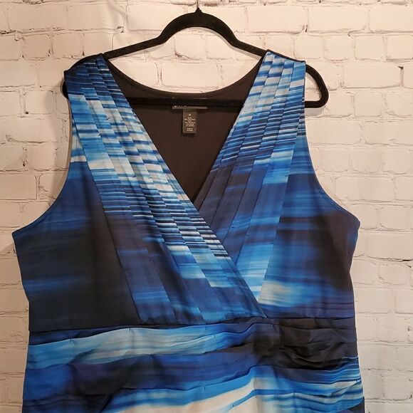 Lane Bryant blue and black striped sleeveless dress size 26 - Picture 2 of 10